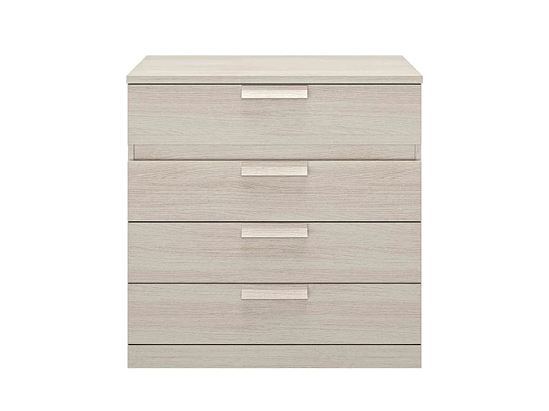 Commode 4 tiroirs imitation bois clair - CO5030