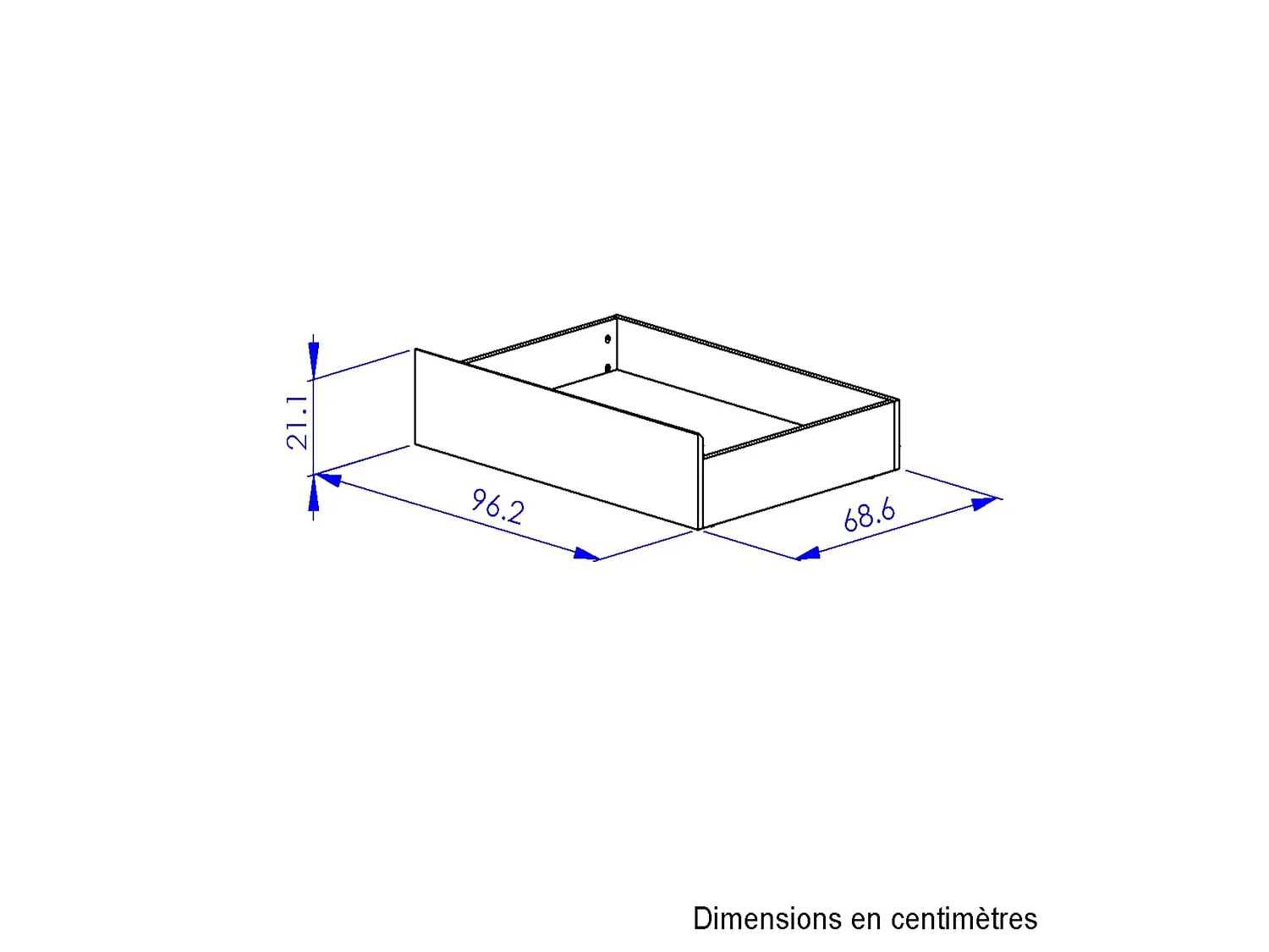 Tiroir de lit en bois clair 140 - TL5076