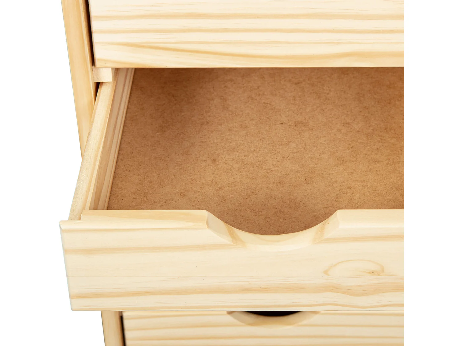 Caisson 6 tiroirs pin massif vernis naturel