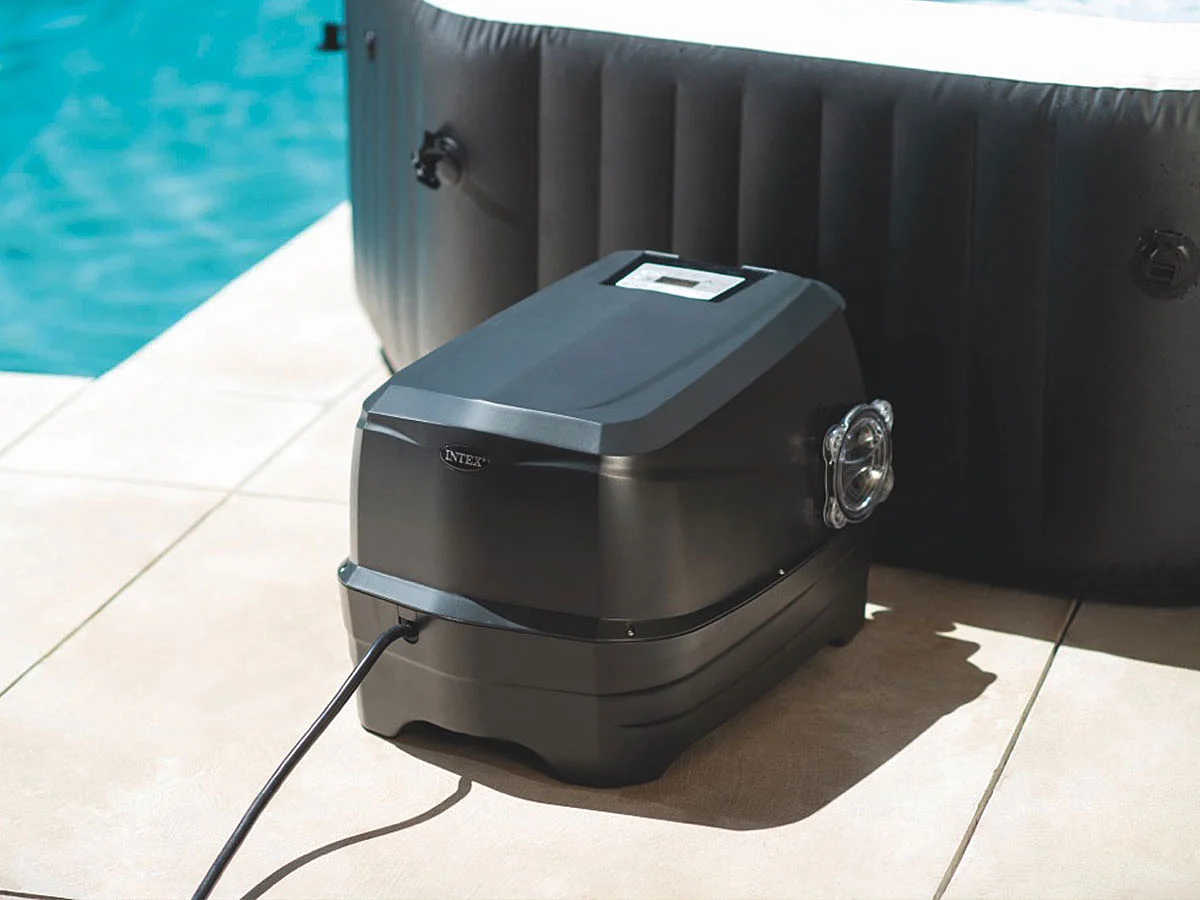 Kit spa gonflable Intex PureSpa Carbone octogonal Bulles et Jets 6 places + 12 filtres + 5 kg de sel