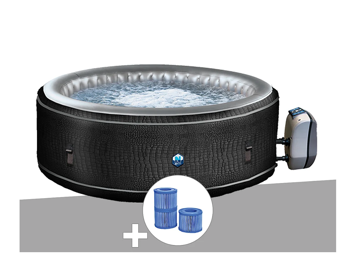 Spa gonflable Netspa Boa rond Bulles 5-6 places + 3 cartouches de filtration