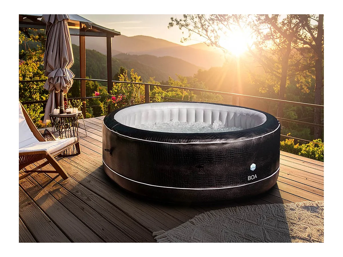 Spa gonflable Netspa Boa rond Bulles 5-6 places + 3 cartouches de filtration