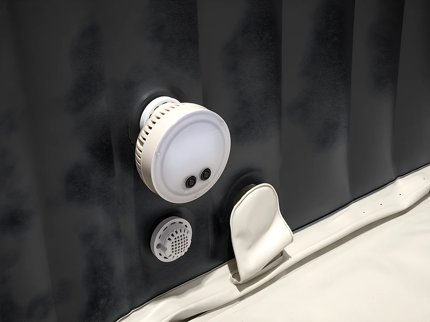 Kit spa gonflable Intex PureSpa Ardoise carré Bulles 6 places + Kit d'entretien + Porte-verre