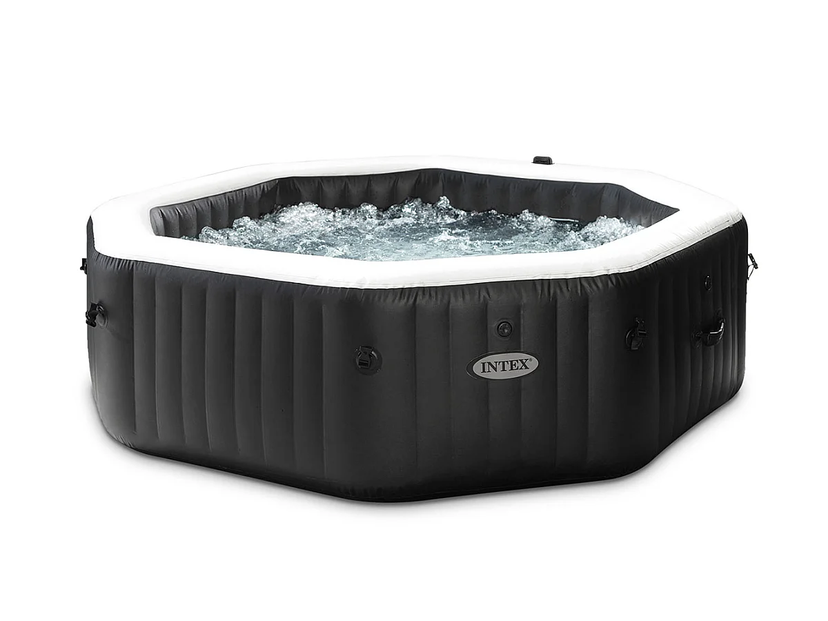 Kit spa gonflable Intex PureSpa Carbone octogonal Bulles et Jets 6 places + 12 filtres