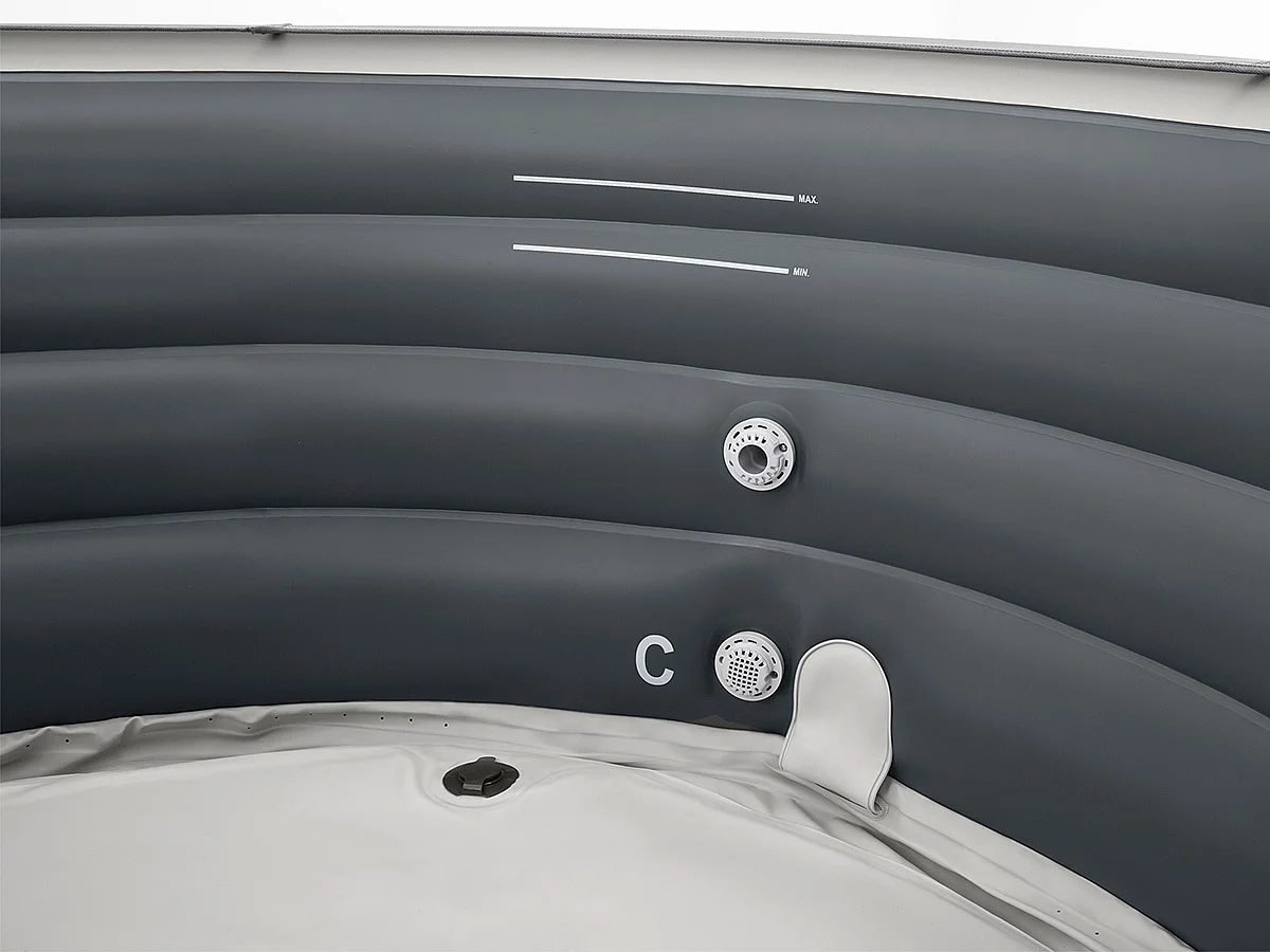 Kit spa gonflable Intex PureSpa Access rond Bulles 4 places + 6 filtres + Porte-verre