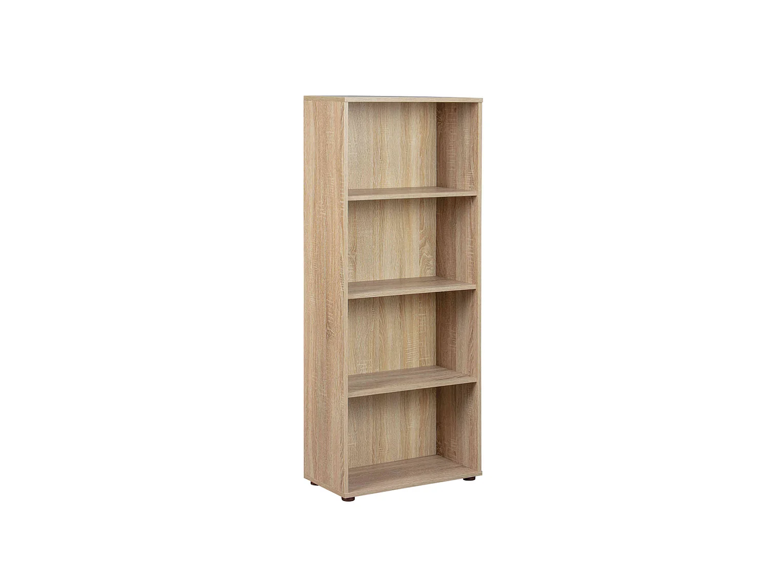 Bibliothèque 4 cases en bois imitation chêne sonoma - BI12056-3