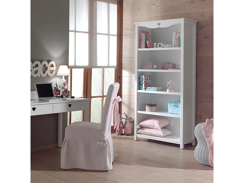 Bibliothèque bois blanc - BI2001