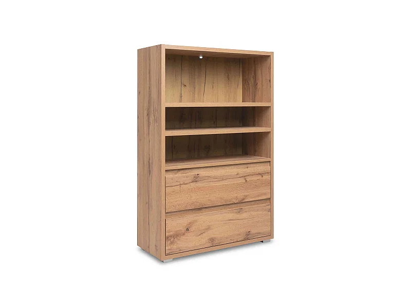 Bibliothèque en bois imitation chêne - BI7059