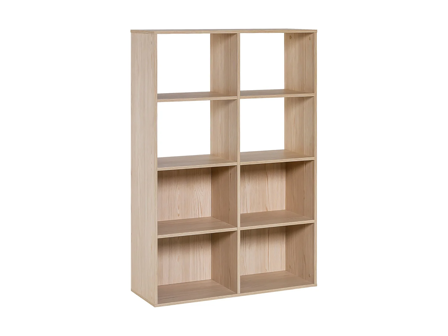 Bibliothèque 8 cases de rangement en bois naturel - BI17036