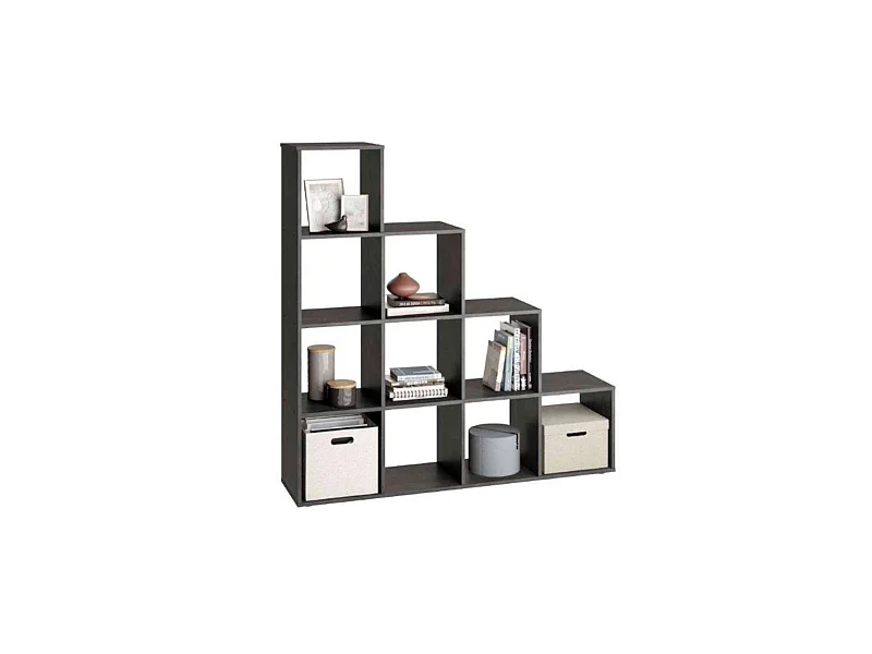 Bibliothèque escalier 10 cases en bois matera - BI13009