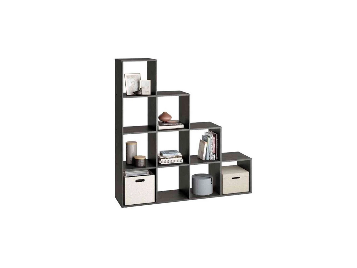 Bibliothèque escalier 10 cases en bois matera - BI13009