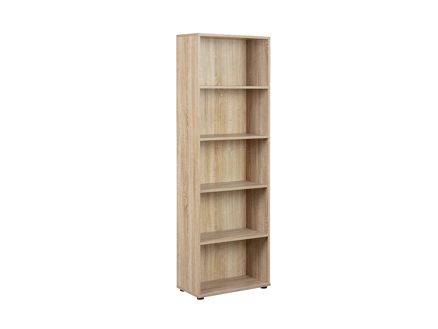 Bibliothèque 5 cases en bois imitation chêne sonoma - BI12056-4