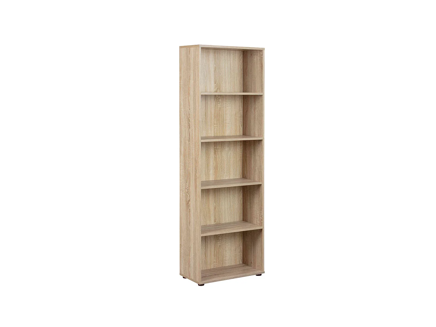 Bibliothèque 5 cases en bois imitation chêne sonoma - BI12056-4
