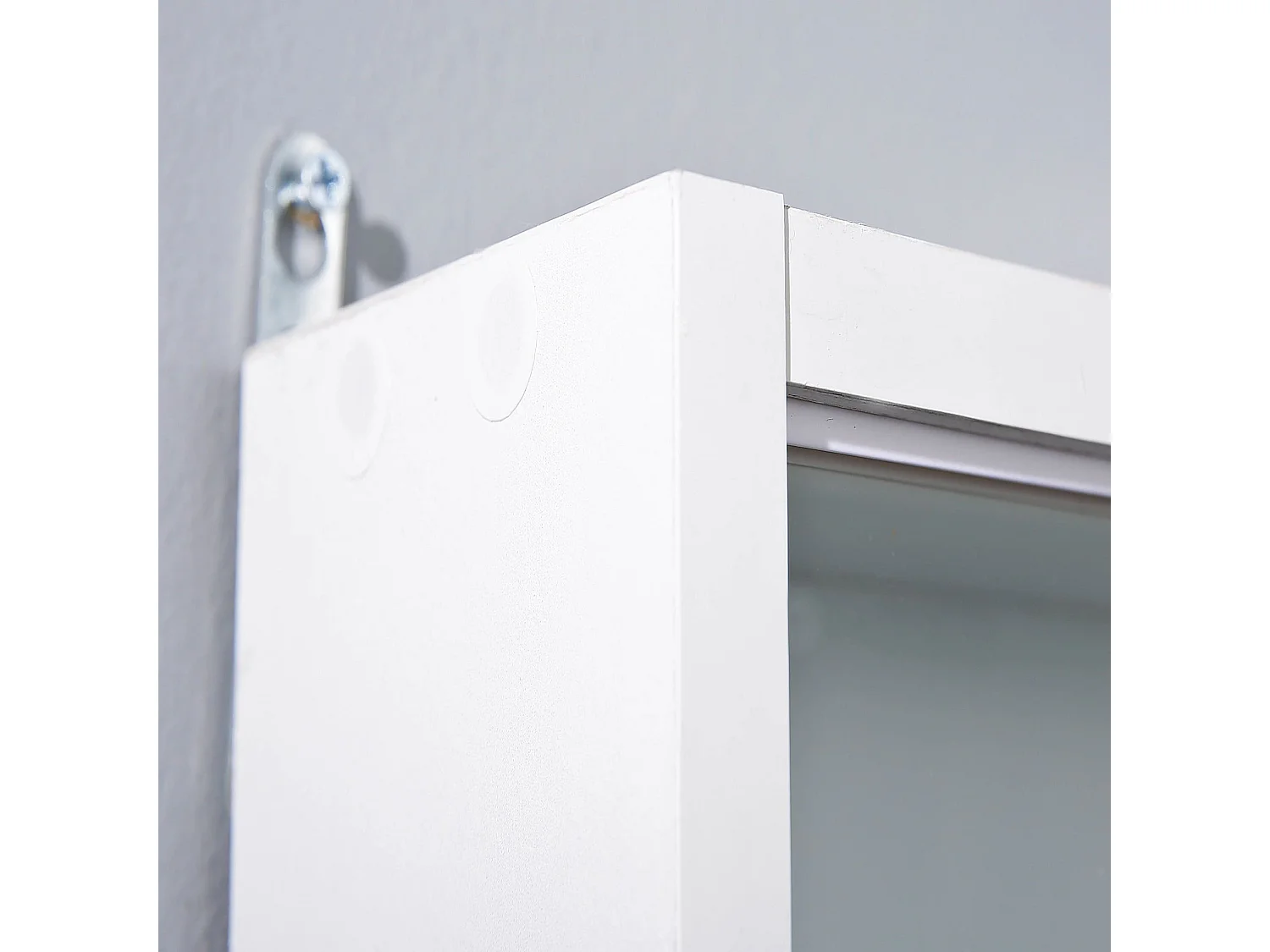 Etagère murale vitrée coloris blanc - ET6040