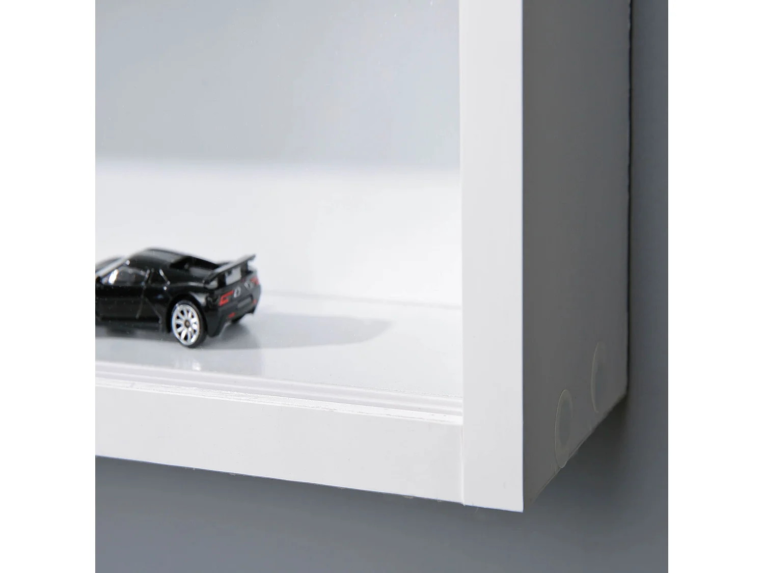 Etagère murale vitrée coloris blanc - ET6040