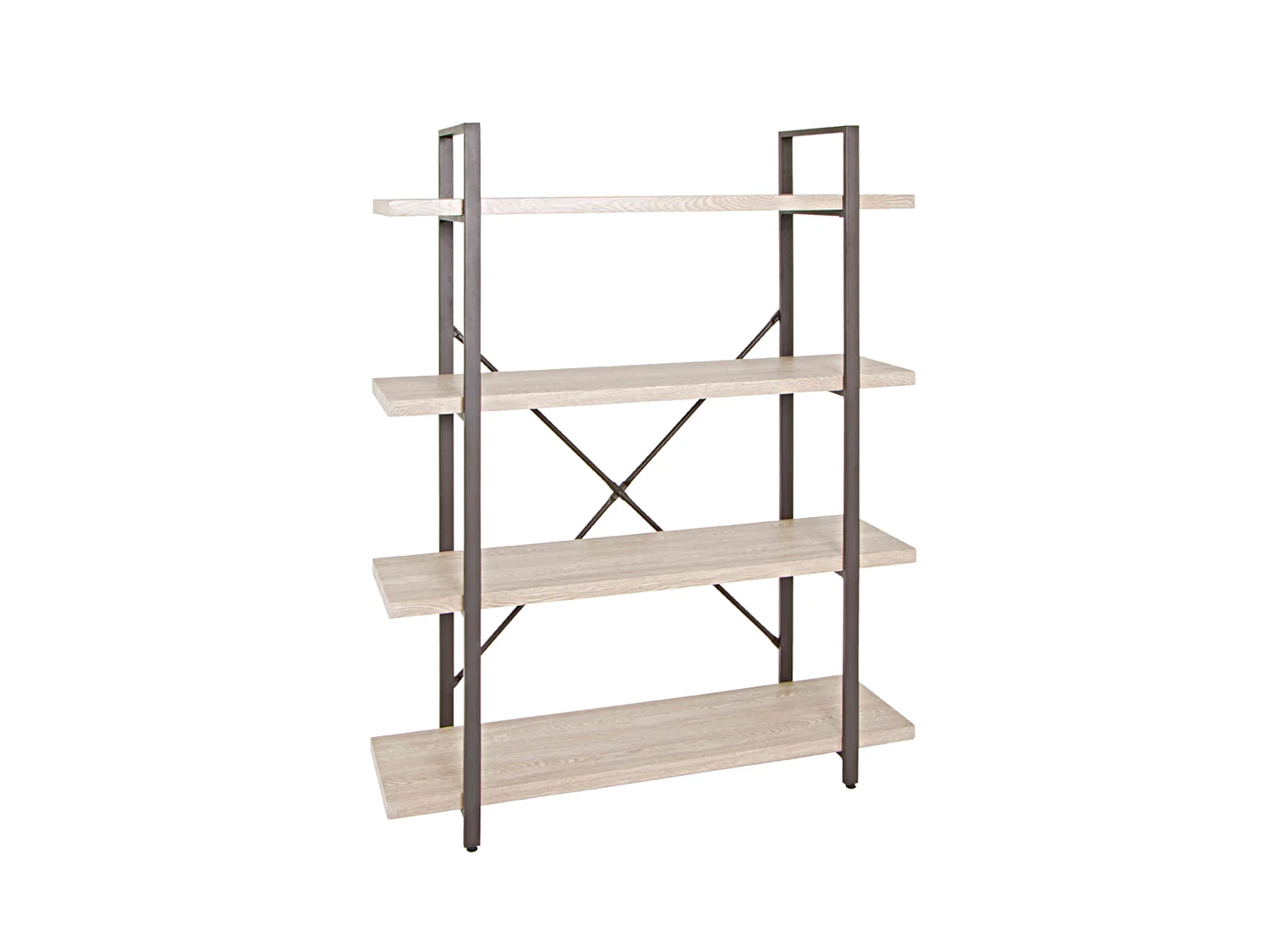 Etagère 4 plateaux en bois imitation chêne clair - ET15002