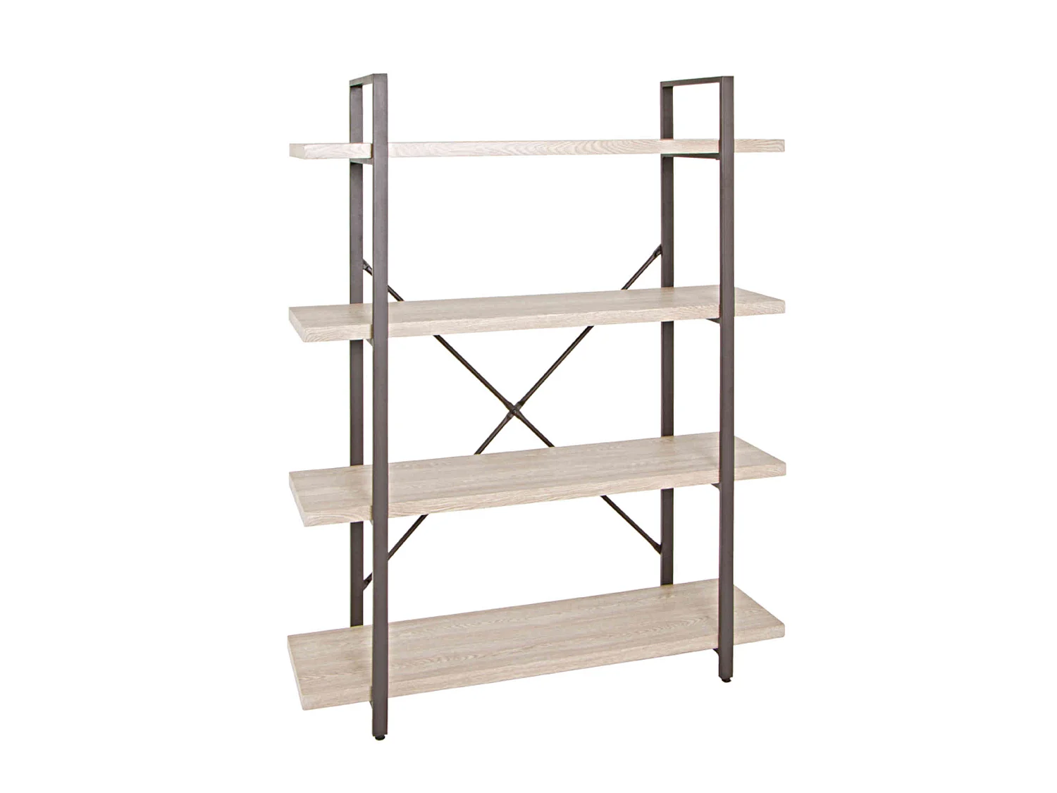 Etagère 4 plateaux en bois imitation chêne clair - ET15002