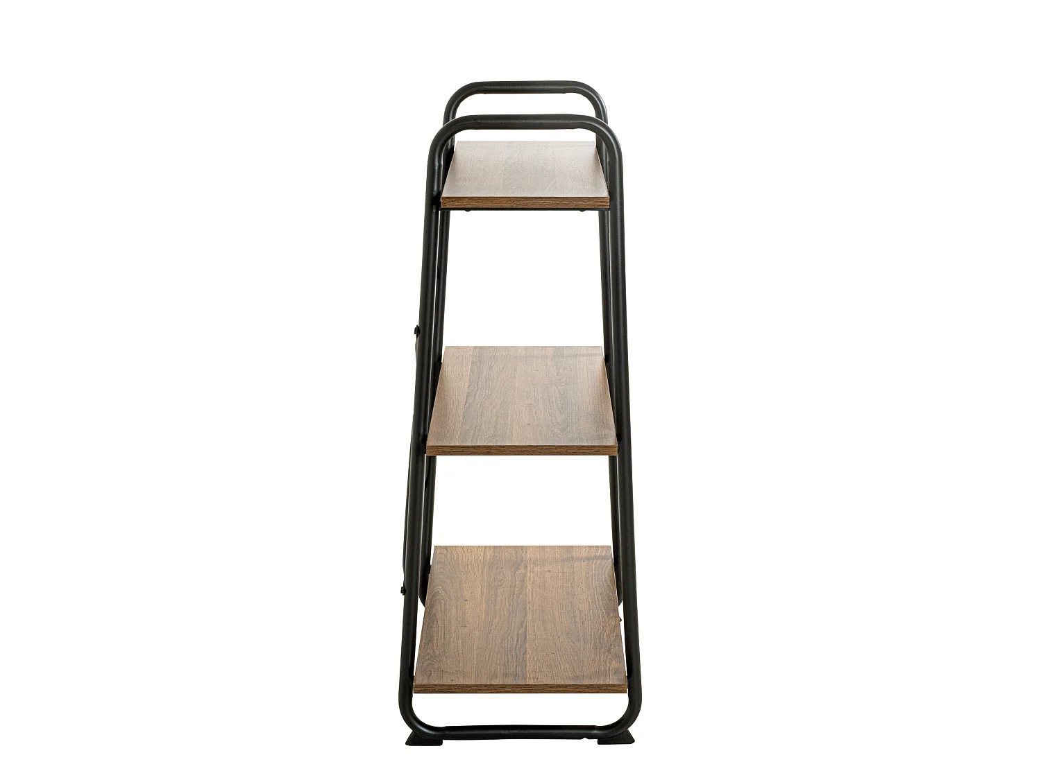 Etagère 3 plateaux en bois imitation chêne et noir laqué - ET15052