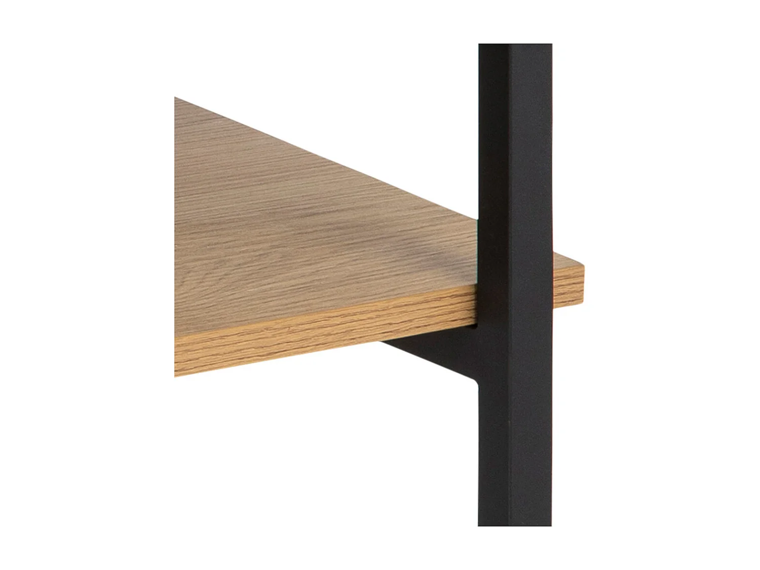 Table basse carrée - 80X80 cm - chêne/noir - HIDEKO