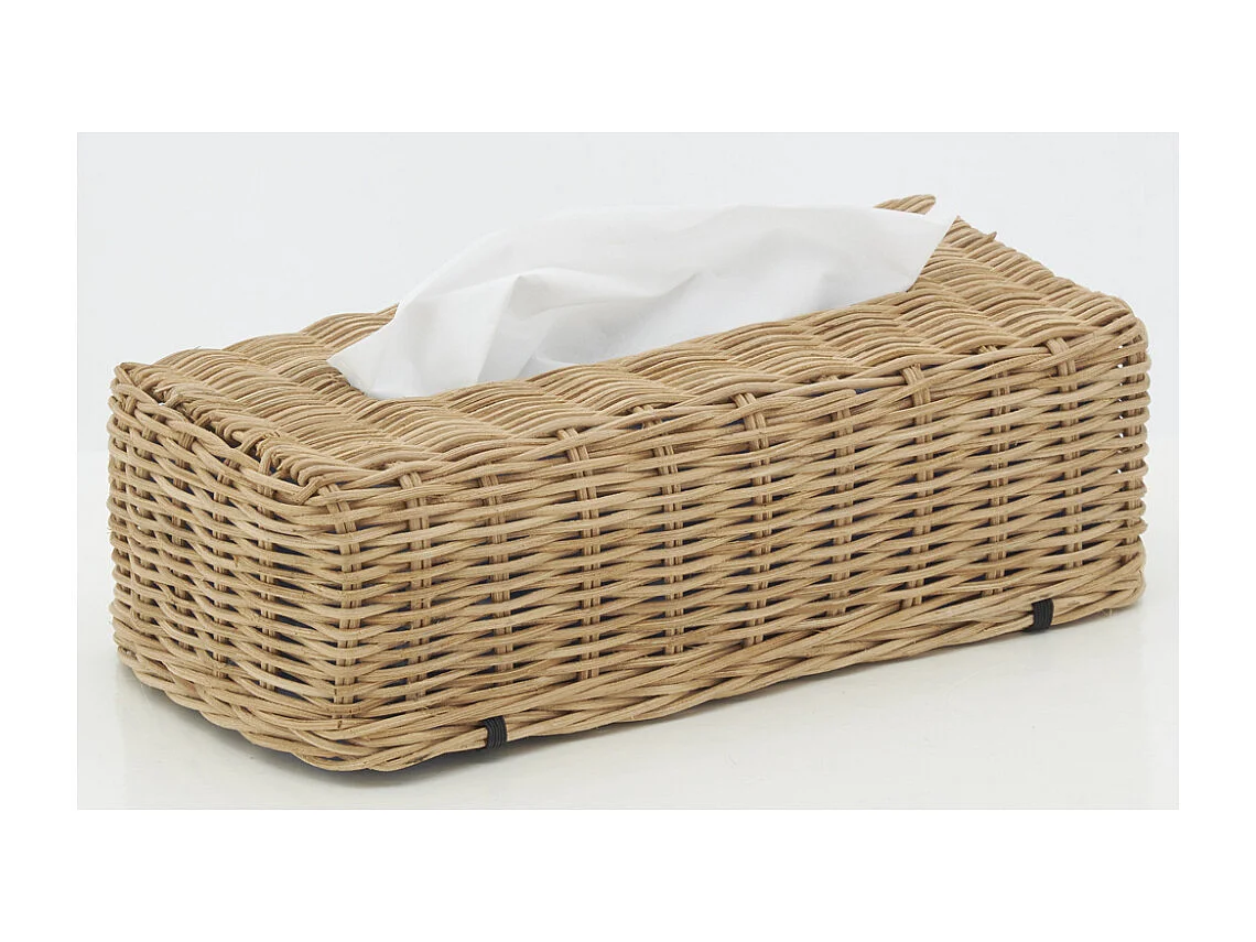 Boîte à mouchoirs en rotin naturel