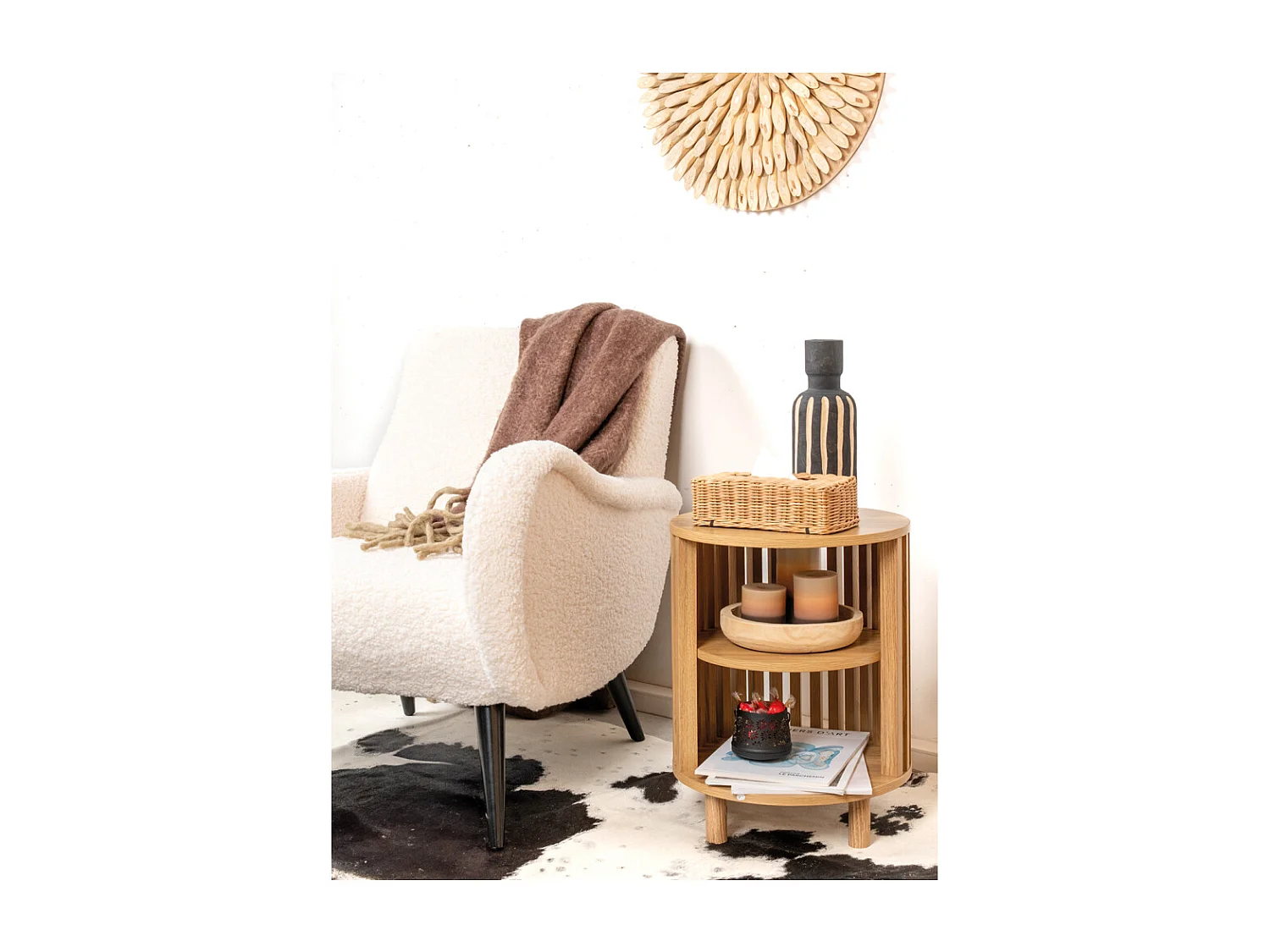 Boîte à mouchoirs en rotin naturel