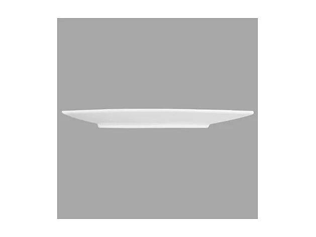 Lot de 6 Assiettes à Dessert Carrées "Vague" 22cm Blanc