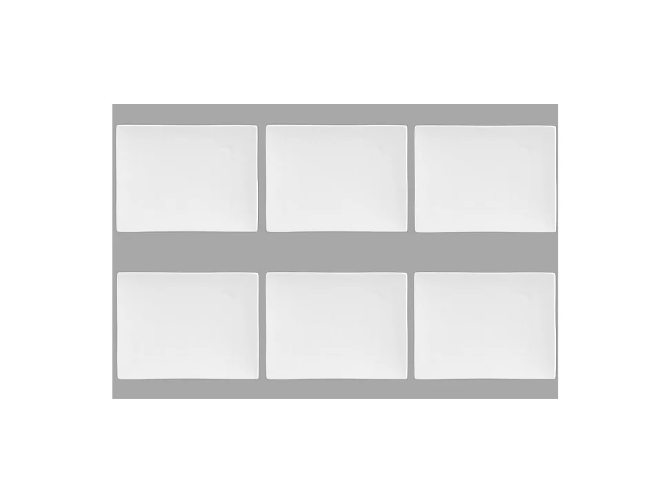 Lot de 6 Assiettes à Dessert "Tokyo" 22cm Blanc