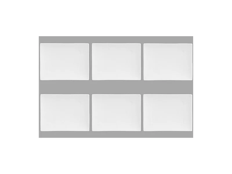 Lot de 6 Assiettes à Dessert "Tokyo" 22cm Blanc