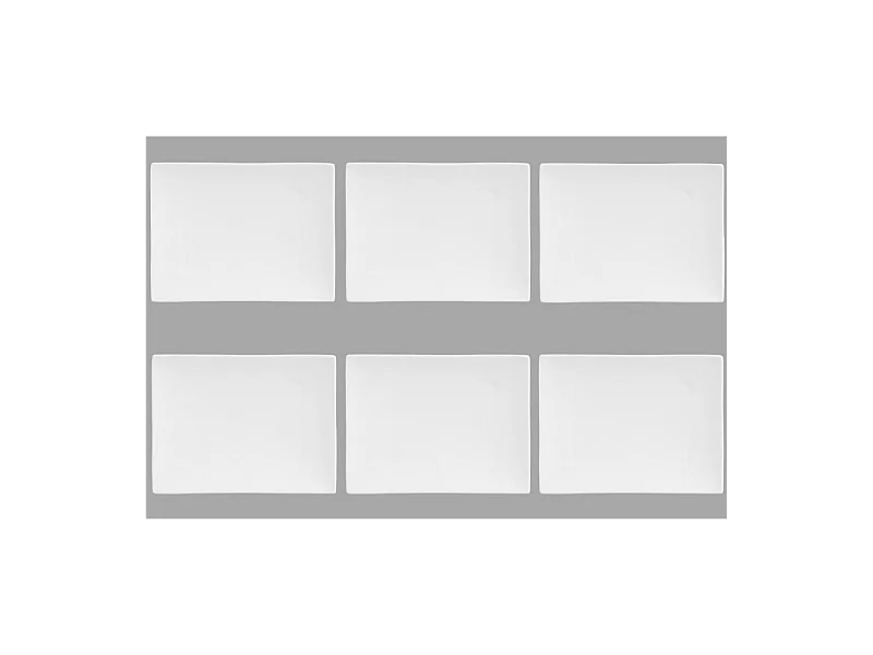 Lot de 6 Assiettes à Dessert "Tokyo" 22cm Blanc