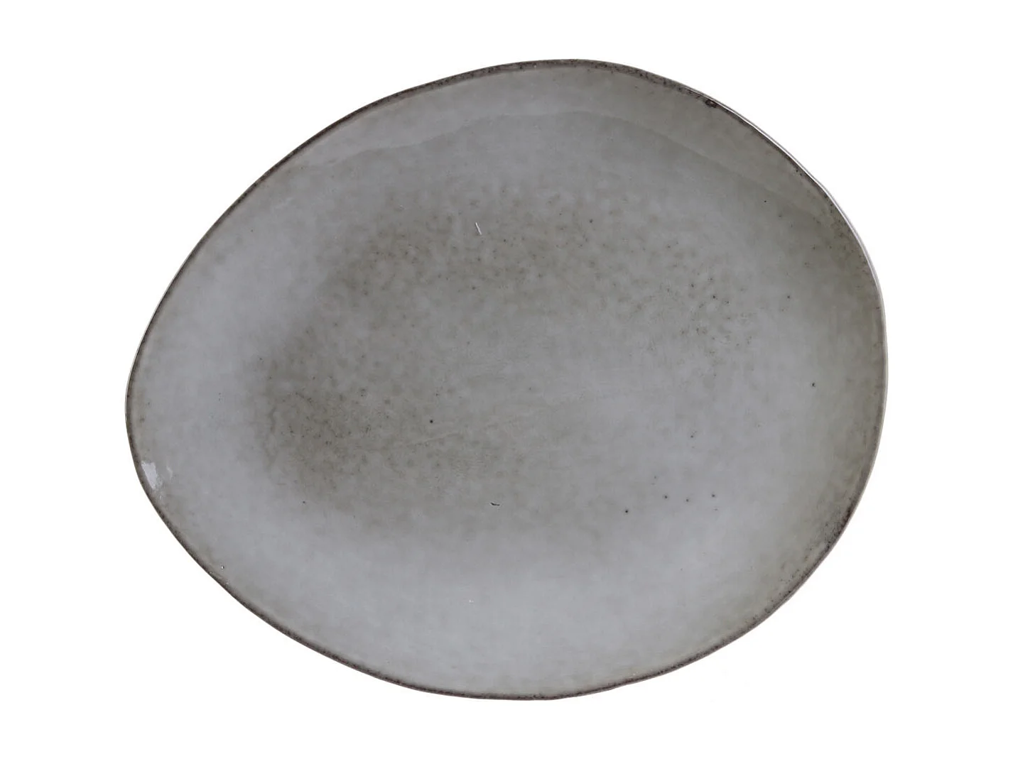 Assiette Galet 22x18cm Au Gres Du Temps Gris Gris