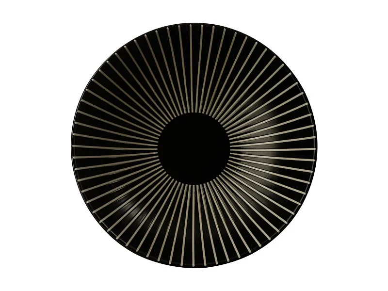 Lot de 6 Assiettes Creuses "Sun" 19cm Noir