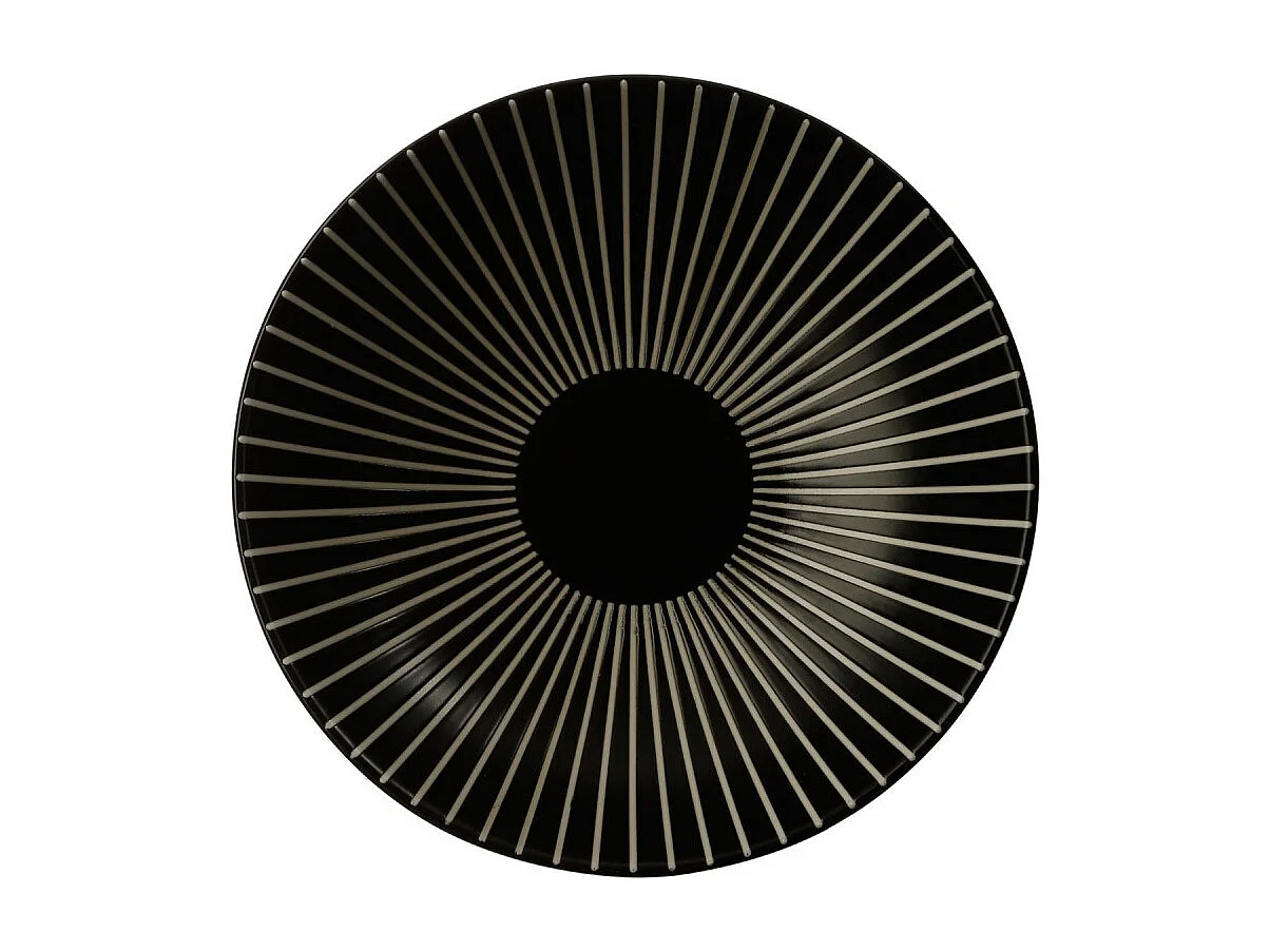 Lot de 6 Assiettes Creuses "Sun" 19cm Noir