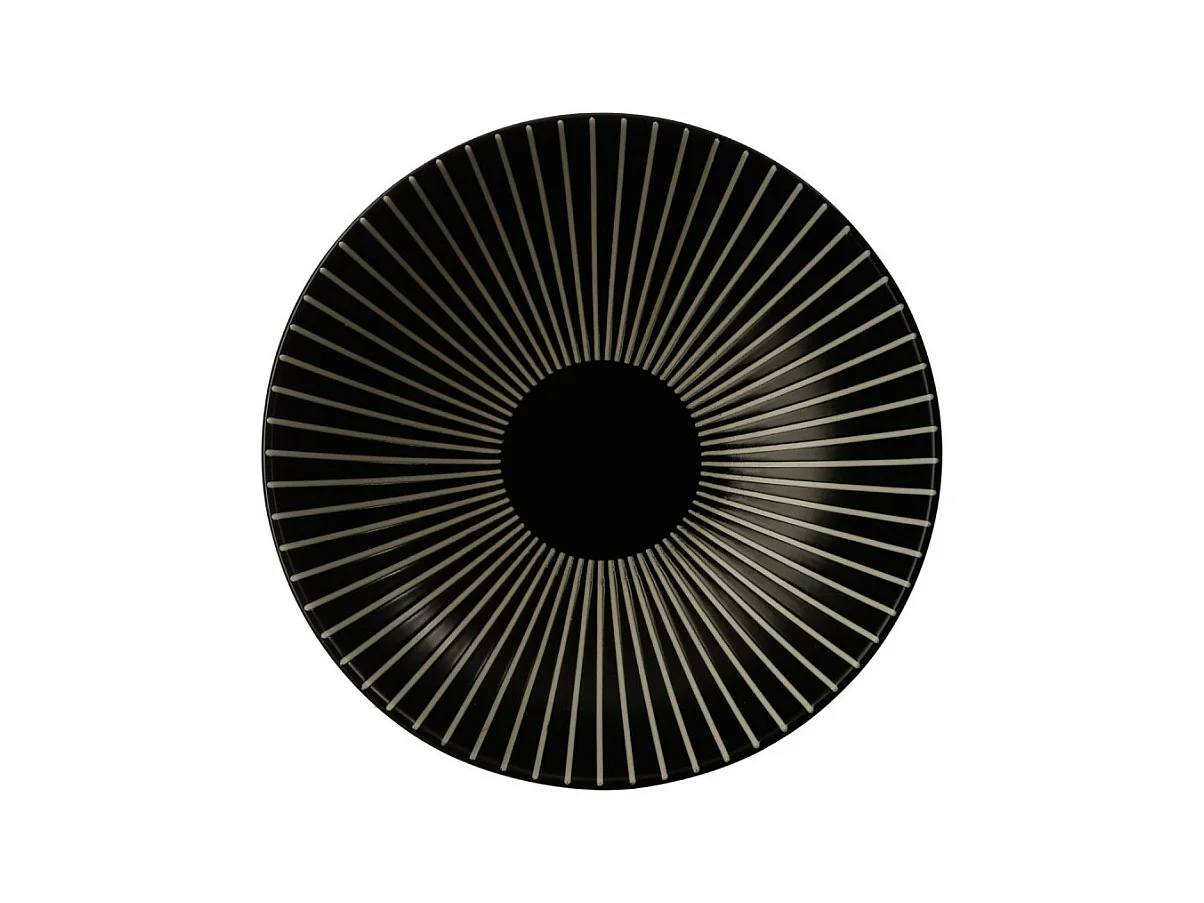 Lot de 6 Assiettes Creuses "Sun" 19cm Noir