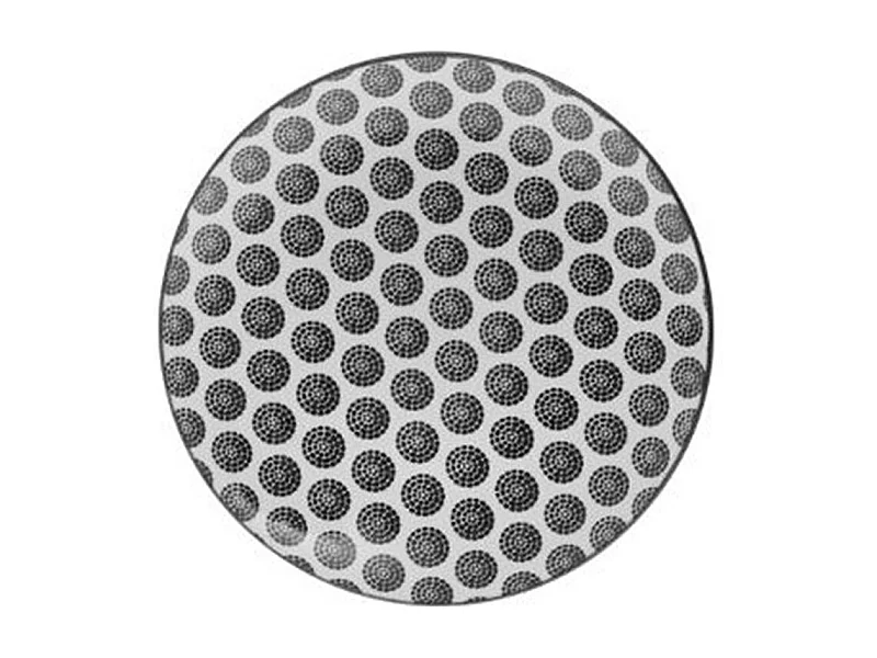 Lot de 6 Assiettes à Dessert "Bohemia Rond" 19cm Noir