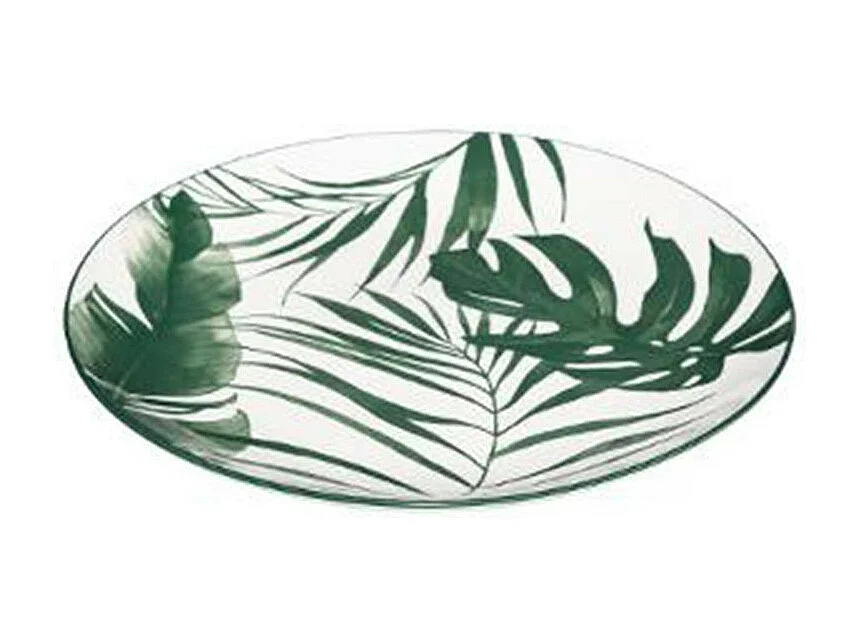 Lot de 6 Assiettes à Dessert "Palme" 19cm Vert