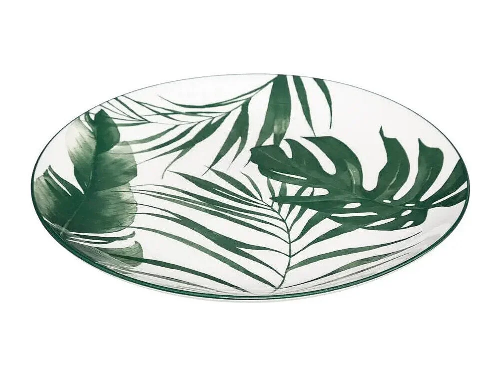 Lot de 6 Assiettes à Dessert "Palme" 19cm Vert