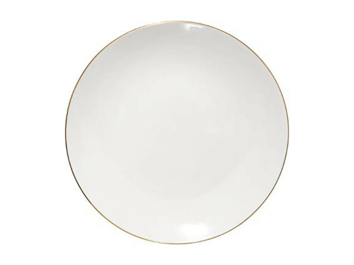 Lot de 6 Assiettes à Dessert "Petit Salon" 19cm Blanc