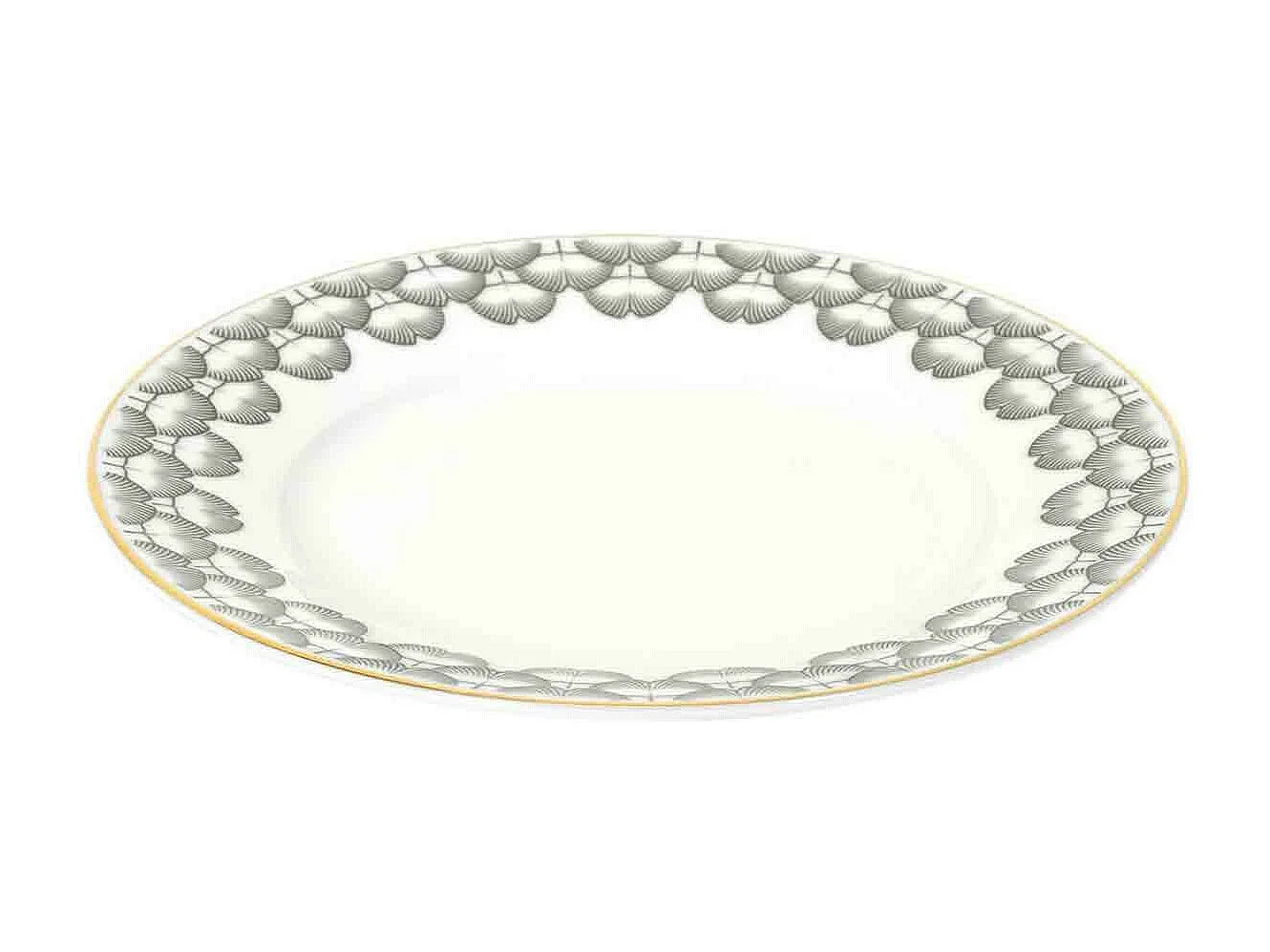 Lot de 6 Assiettes à Dessert "Ginkolo" 19cm Blanc