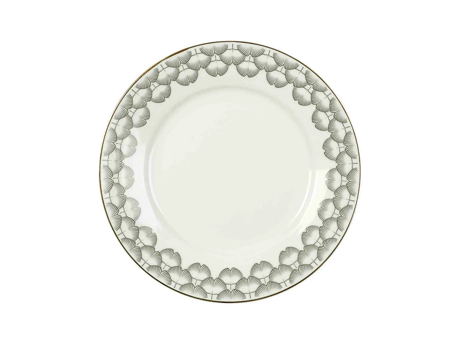 Lot de 6 Assiettes à Dessert "Ginkolo" 19cm Blanc