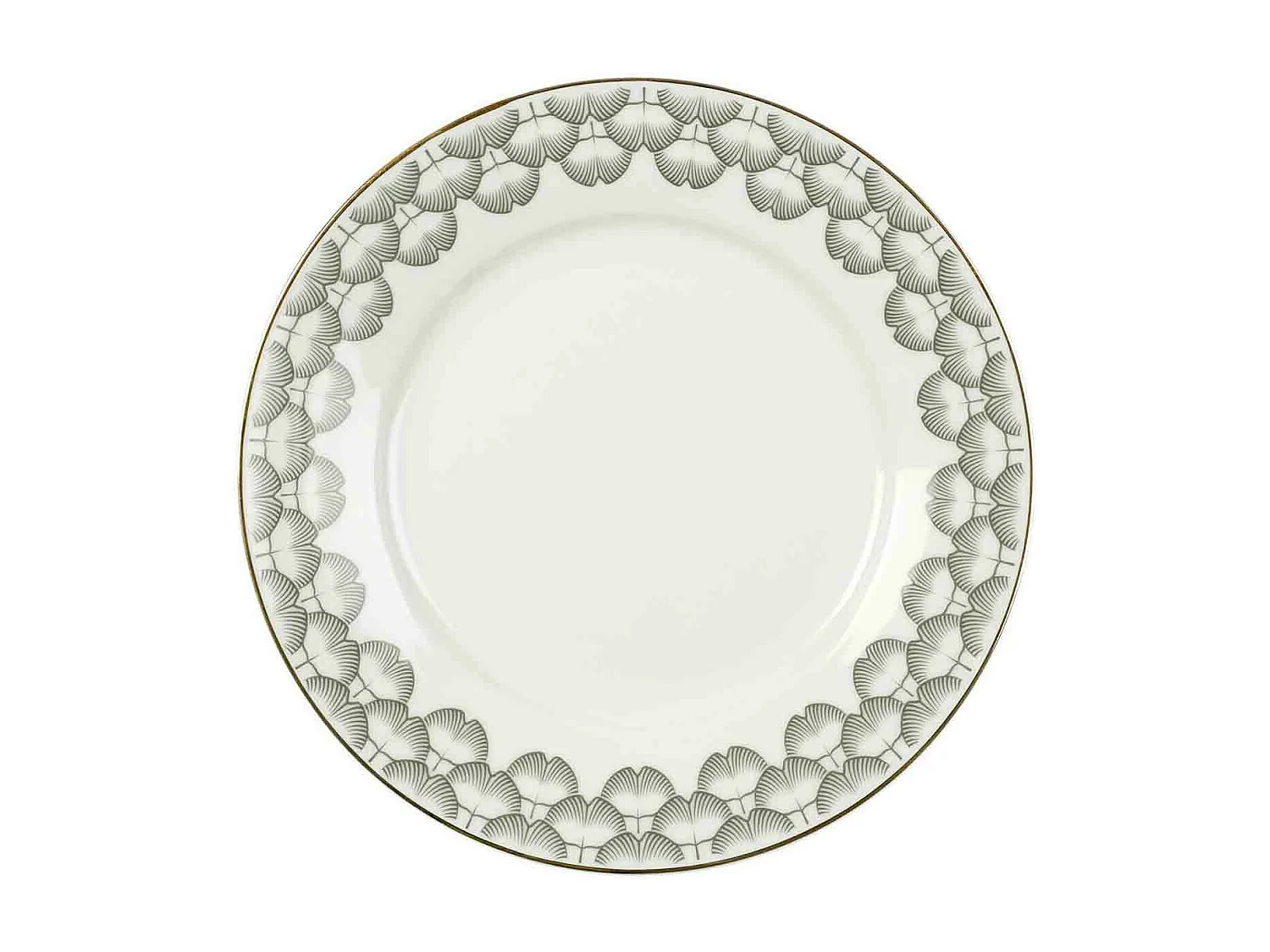 Lot de 6 Assiettes à Dessert "Ginkolo" 19cm Blanc