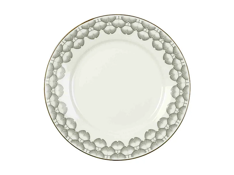 Lot de 6 Assiettes à Dessert "Ginkolo" 19cm Blanc