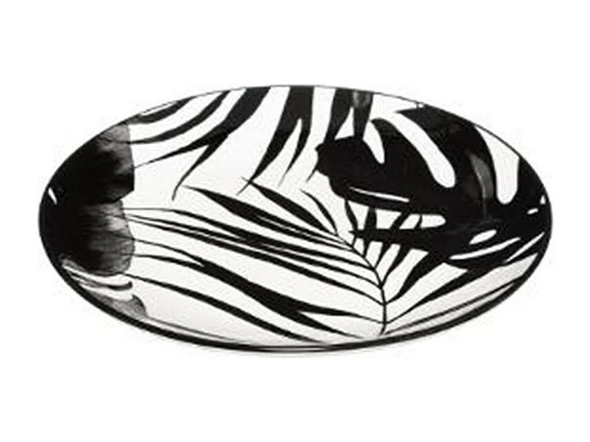 Lot de 6 Assiettes à Dessert "Palme" 19cm Noir