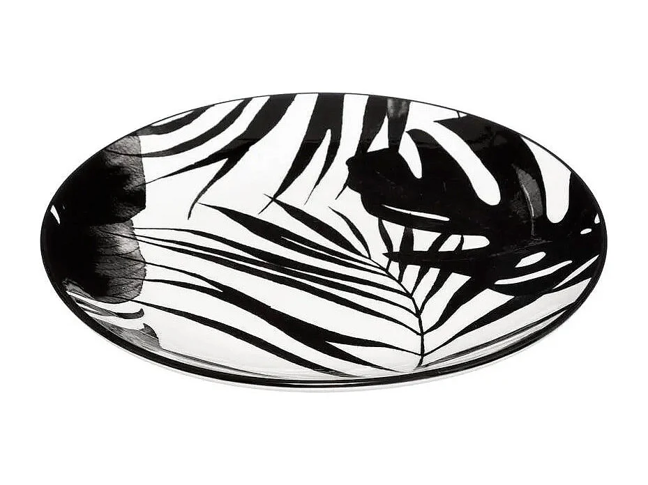Lot de 6 Assiettes à Dessert "Palme" 19cm Noir
