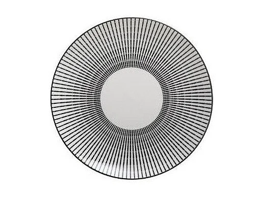 Lot de 6 Assiettes à Dessert Porcelaine "Lunis" 19cm Noir