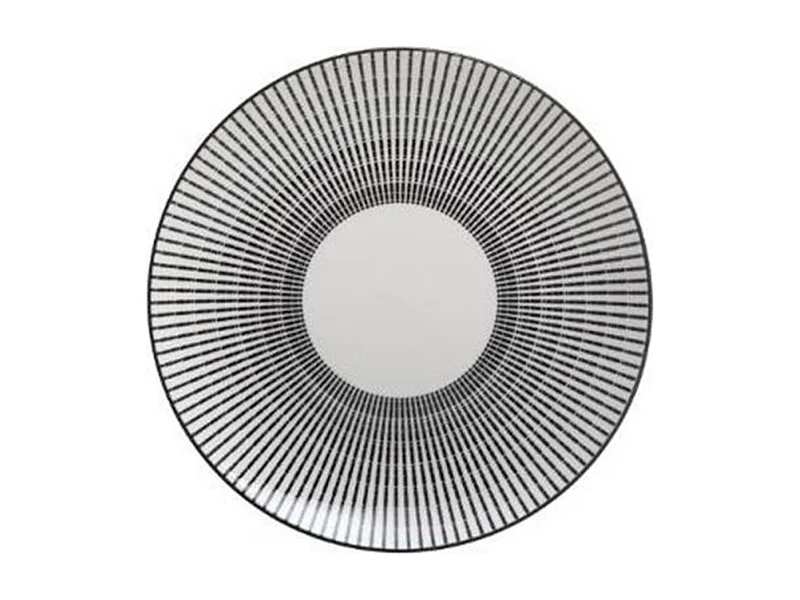 Lot de 6 Assiettes à Dessert Porcelaine "Lunis" 19cm Noir