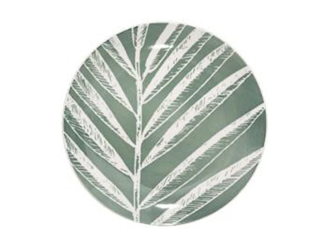 Lot de 6 Assiettes à Dessert "Green Harmony" 19cm Vert