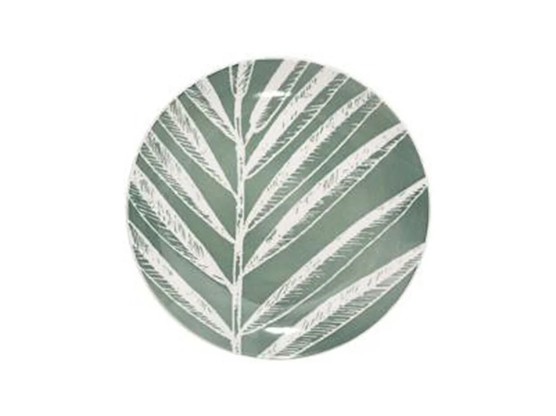 Lot de 6 Assiettes à Dessert "Green Harmony" 19cm Vert