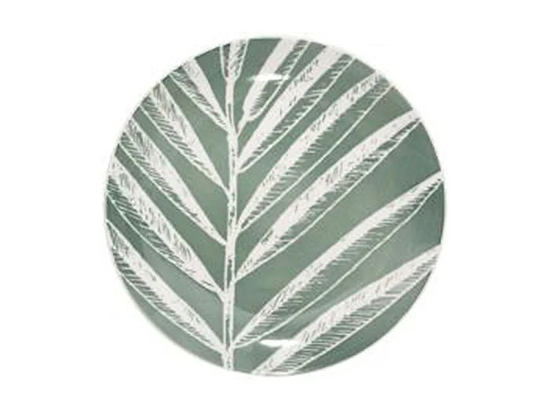 Lot de 6 Assiettes à Dessert "Green Harmony" 19cm Vert