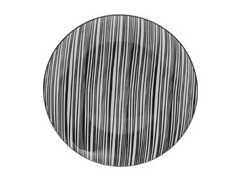 Lot de 6 Assiettes à Dessert "Bohemia Zèbre" 19cm Noir