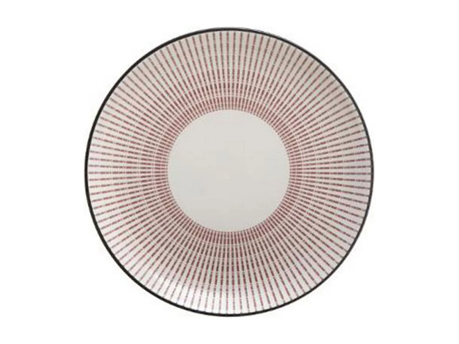 Lot de 6 Assiettes à Dessert Porcelaine "Lunis" 19cm Rouge